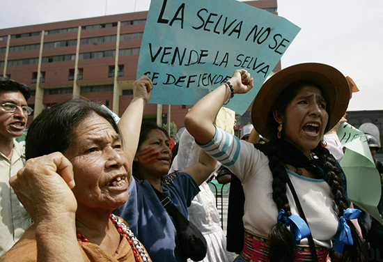 INDIGENAS PROTESTAN POR LA PRESERVACION DE SUS RECURSOS NATURALES